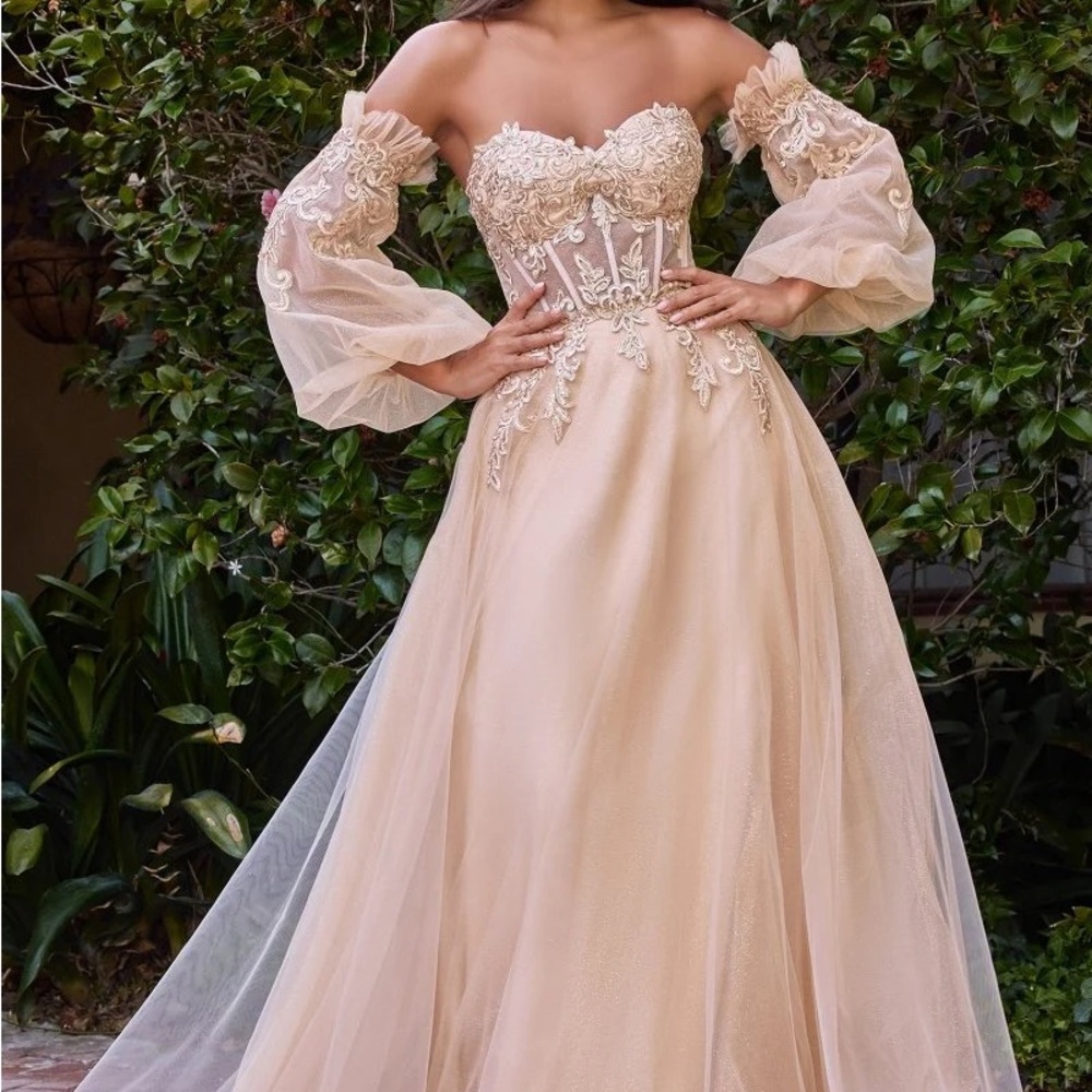 Elegant Cream Off-Shoulder Dress